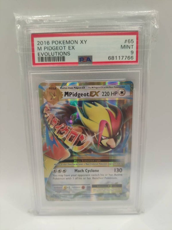 2016 pokemon XY M Pidgeot EX evolutions PSA 9