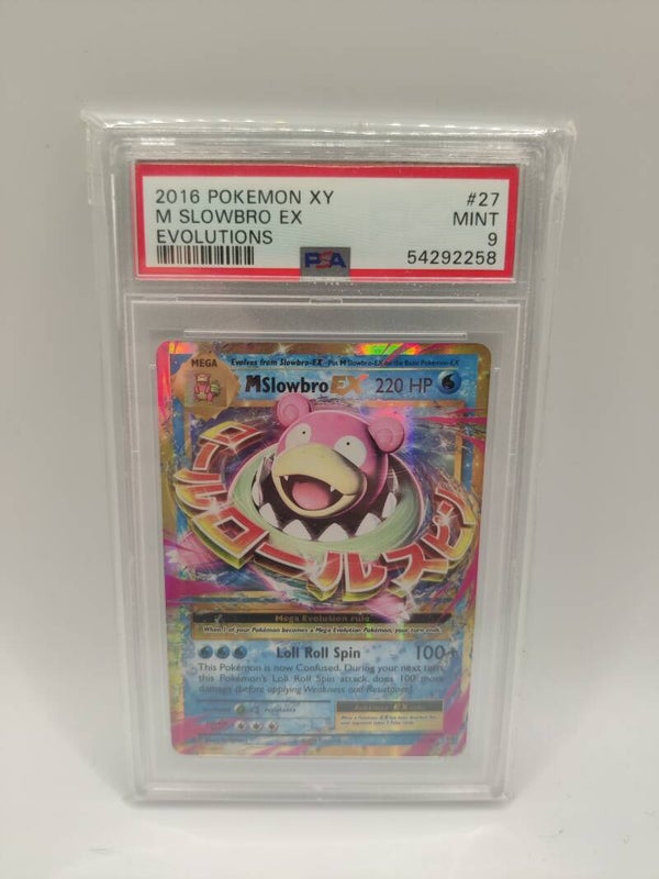 2016 pokemon XY m Slowbro ex evolutions PSA 9