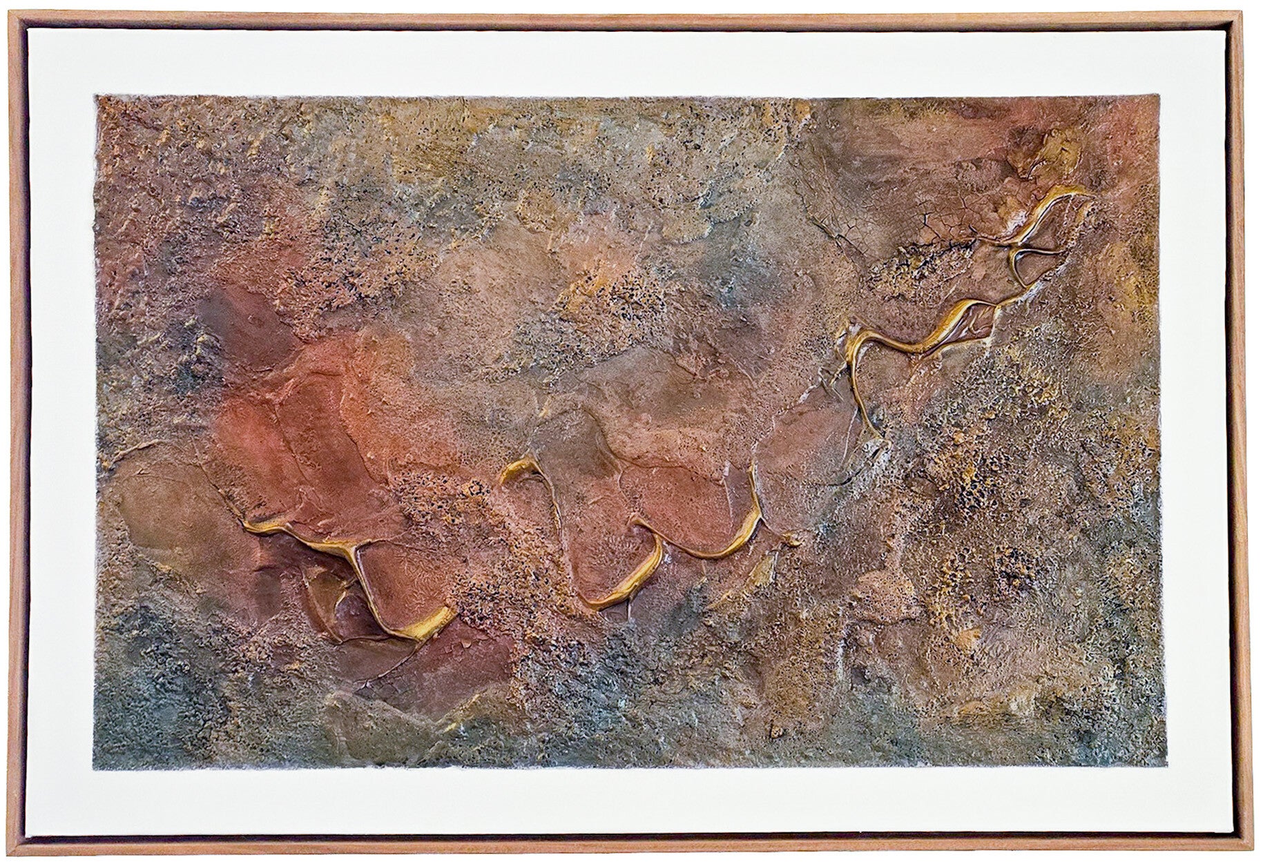 A Beautiful Life Is Calling, textured abstract mixed media artwork by Caron Ory