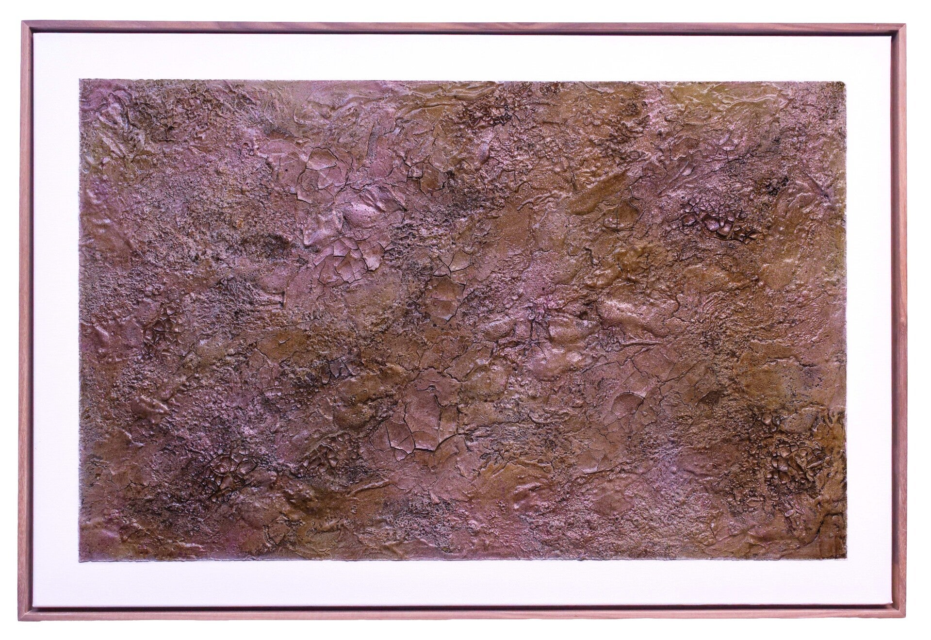 Terra Luna's Tapestry, textured abstract mixed media artwork by Caron Ory