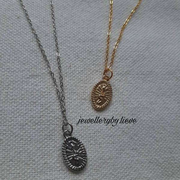snake tag ketting