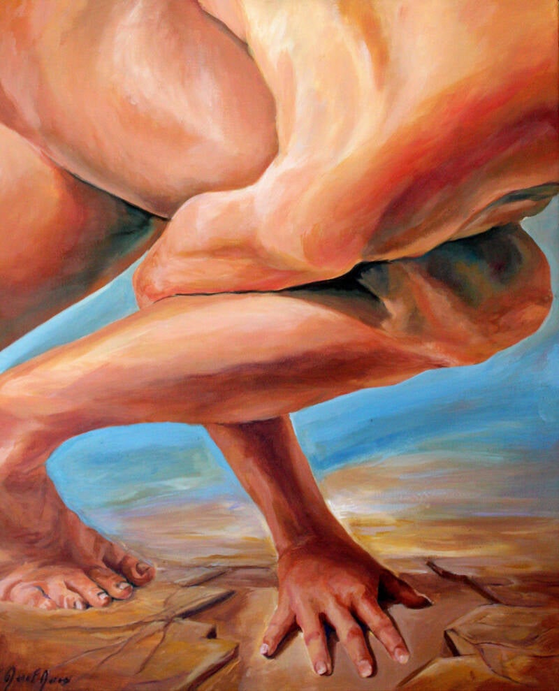 Impression  Acrylic  26" x 32"/  66 cm x  81 cm JF Jaros