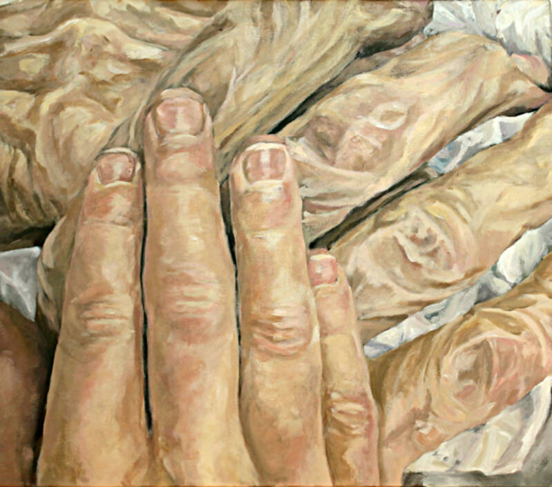 In touch  Acrylic, 30" x 26" / 76 cm x  66cmJF Jaros