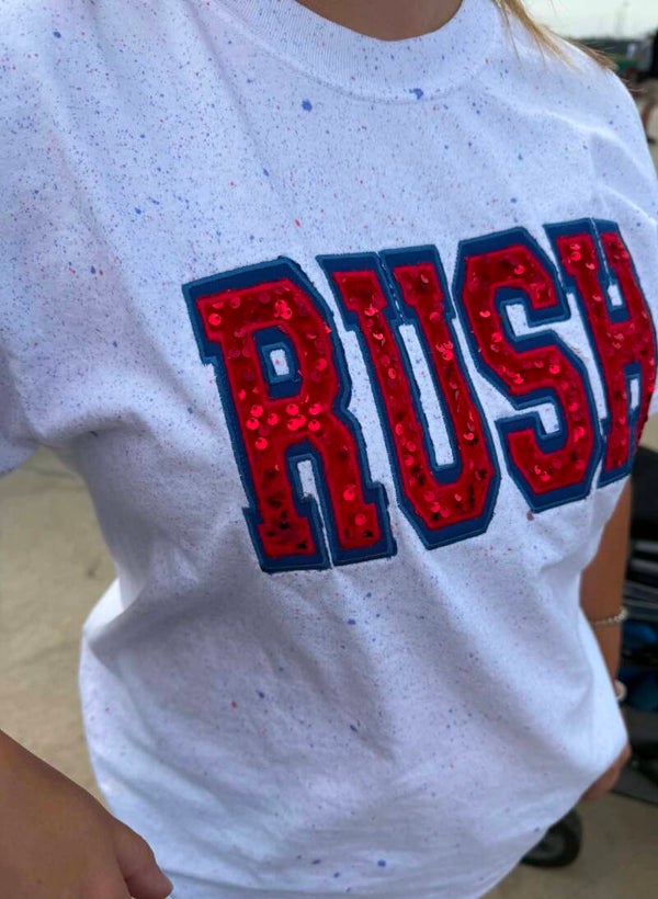 Personalized Handmade Dot Mascot Shirt Custom Sequin Embroidery Team Name