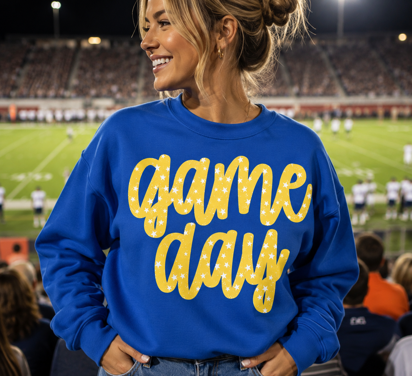 Distressed Game Day w/Stars