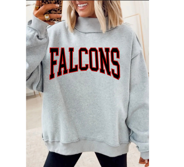 Oversized Reversible Mock Neck Sweatshirt