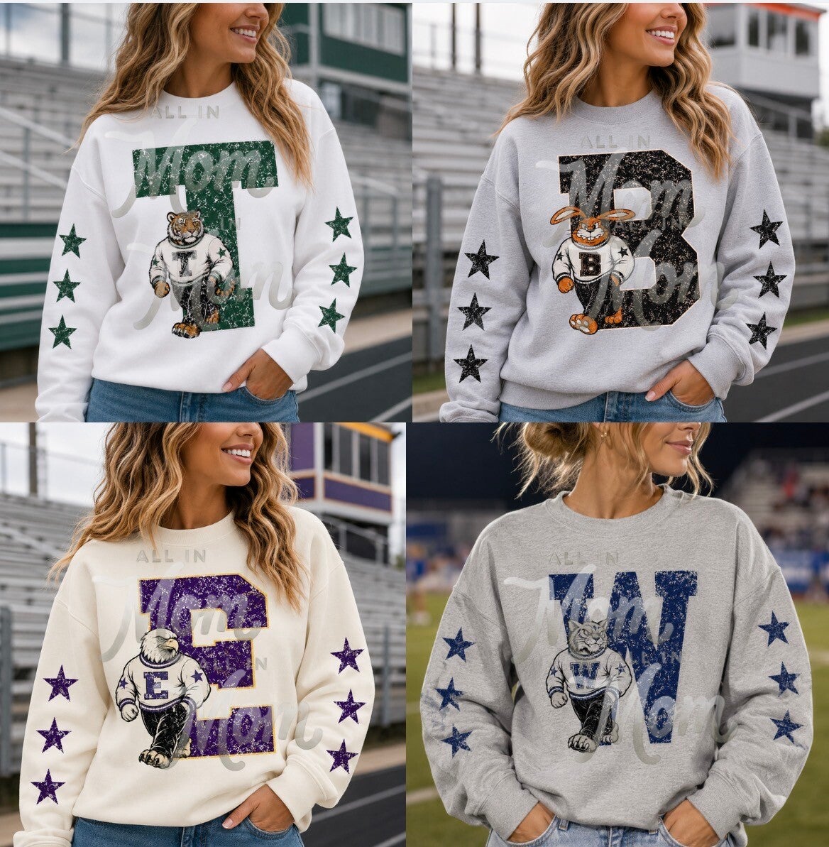 Custom Mascot Distressed