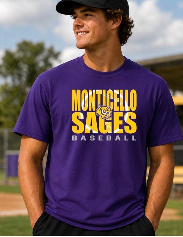 Monticello Sages Baseball Design
