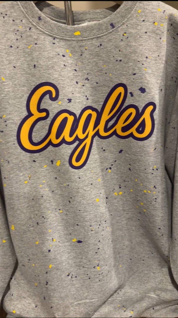 Custom Mascot Paint Splatter Crewneck - Starting at $30