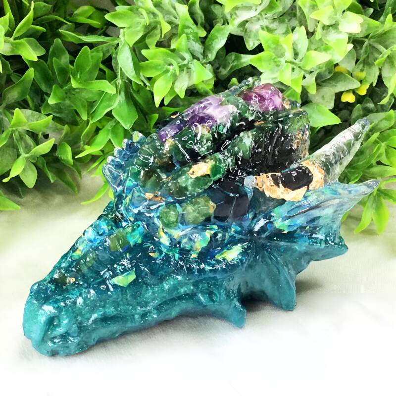 Orgonite drakenschedels