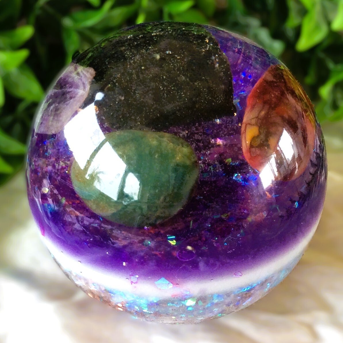 Orgonite bol medium 'Overvloed en optimisme'