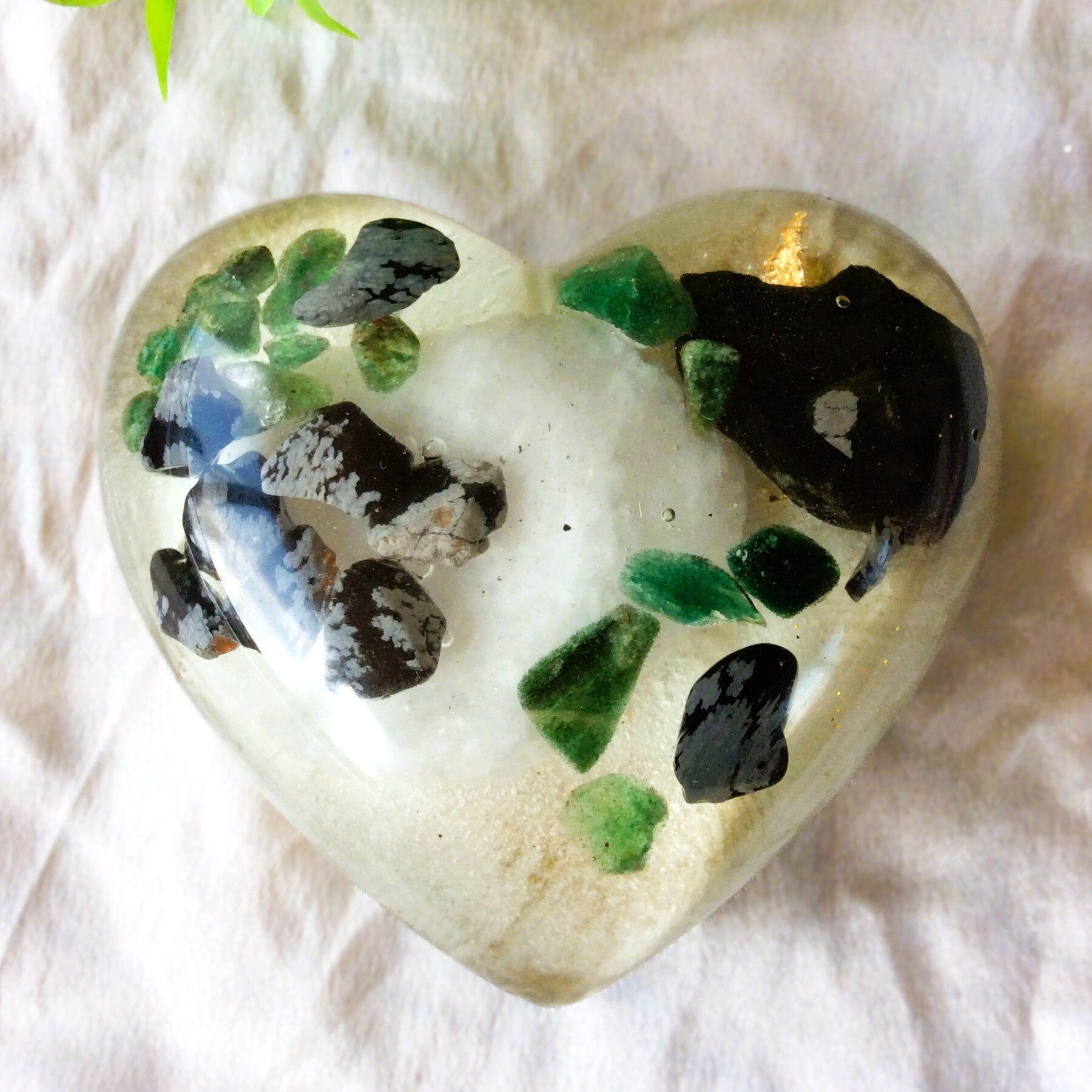 Orgonite hart groot 'Energetischse bescherming'