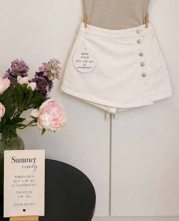 Witte Skort