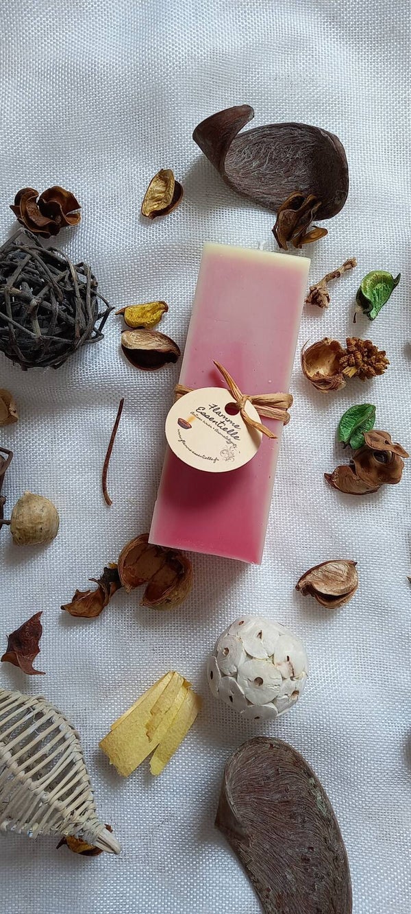 Bougie effet dégradé carré orange douce