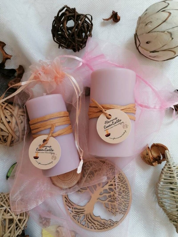 Bougie moulée Bois de Rose