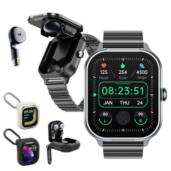 D8pro 2-in-1 TFT Screen NFC Smartwatch with Bluetooth Earphone Vibration