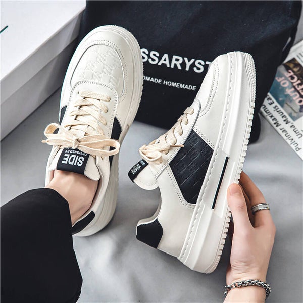 Men's Trendy Casual Leather Sneakers