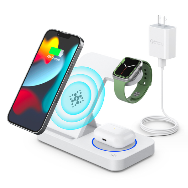 Multifunctional 3 in 1 4 in 1 Foldable Fast Wireless Charger