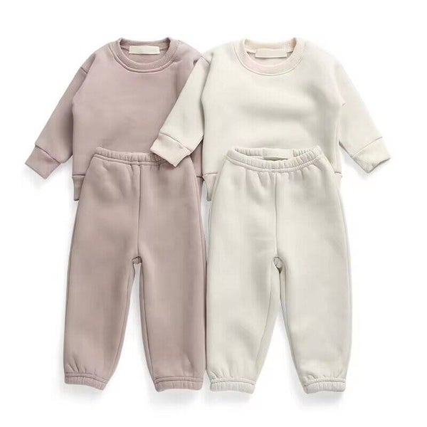 Winter Baby Boy Girls Hoodie Jogger Set