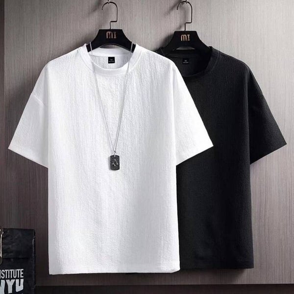 Summer New Men's Linen Short-sleeved Shirt