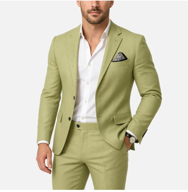 High Quality Men's Casual Suit Jacket Pants Set