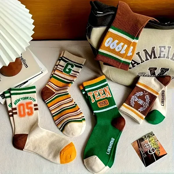 1 SET OF 5 Pairs Men's Socks