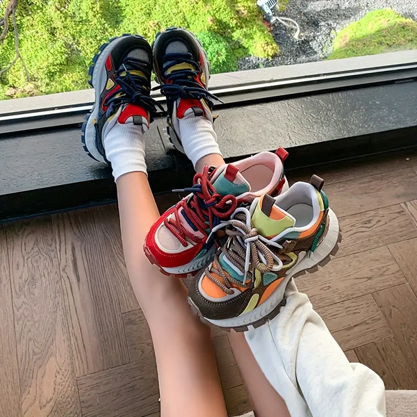 Colorful Women's Fashion Chunky Sneakers