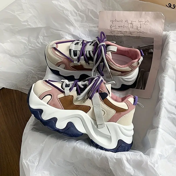Women's Chunky Platform Sneakers - Winter