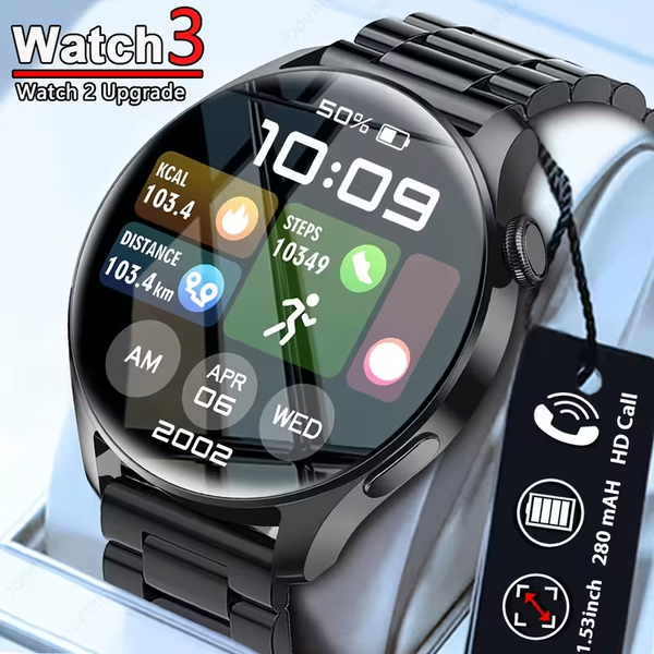 3.89 cm 360*360 HD Screen Smart Watch 280mAh Battery Outdoor Sports