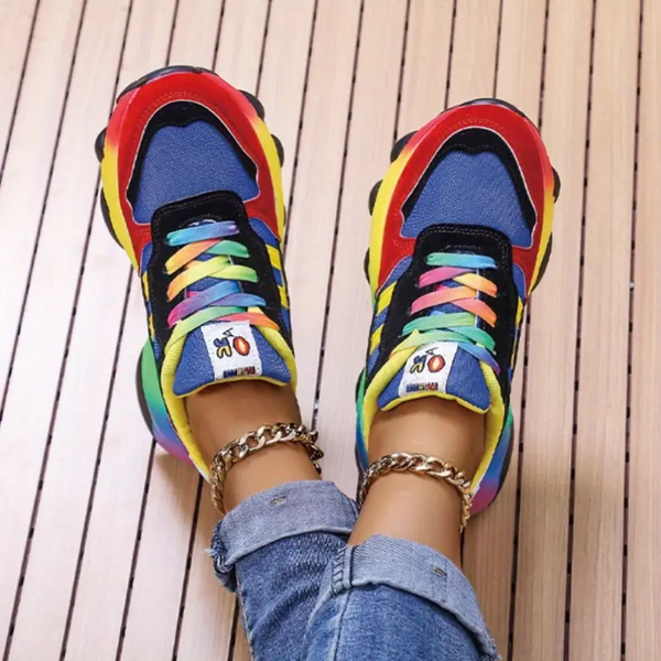 Women's Gradient Color Low-Top Sneakers