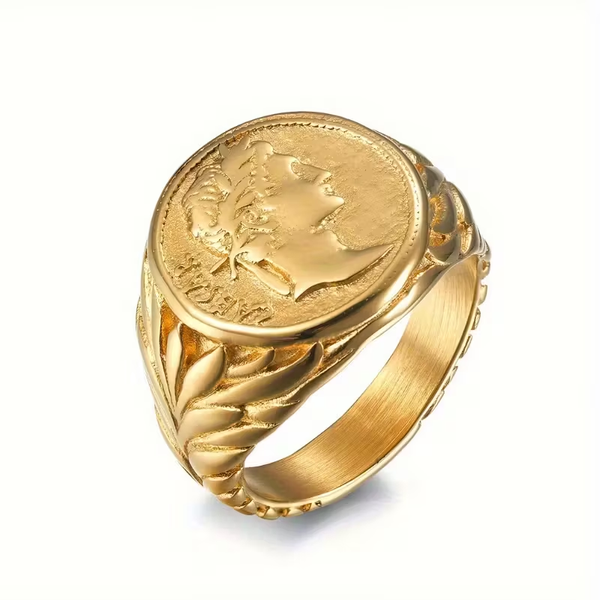 sizes available for fashionable rings, Golden-plated rings, Men's rings