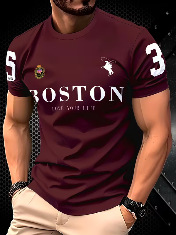 Men'S Boston Love Your Life Graphic T-Shirt