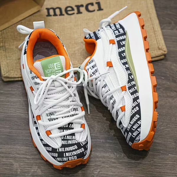 Men's Low-top Color Block Fabric