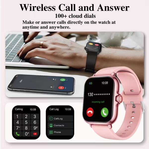 Multifunctional Sports Smart Watch, 1.83-inch Full Touch Screen Wireless Calling and Messages