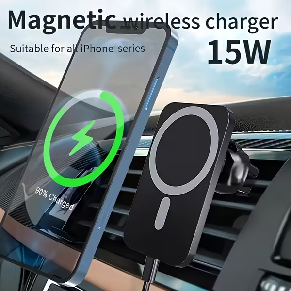 Fast 15W High-Speed Magnetic Wireless Car Charging Holder