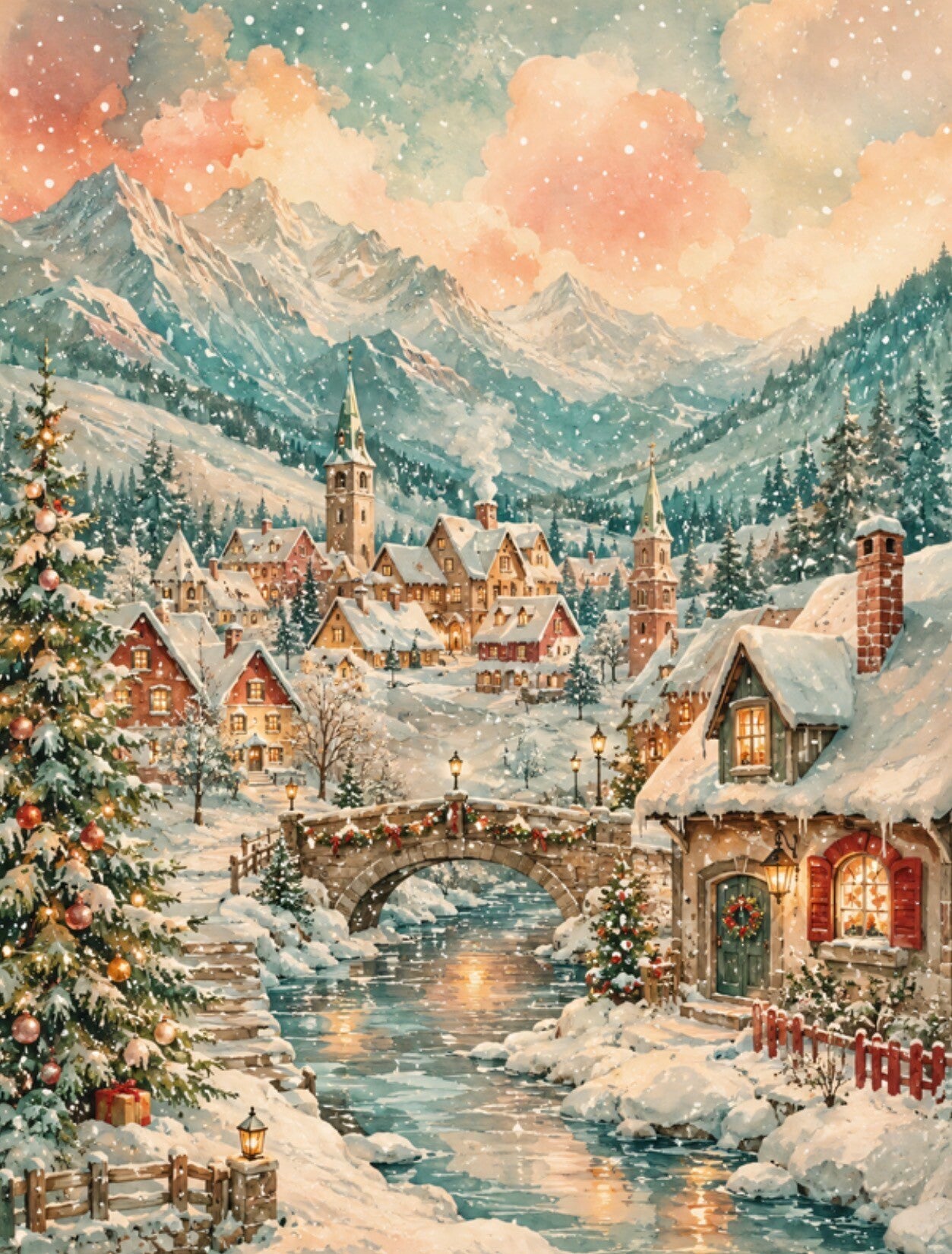 Snowy Village