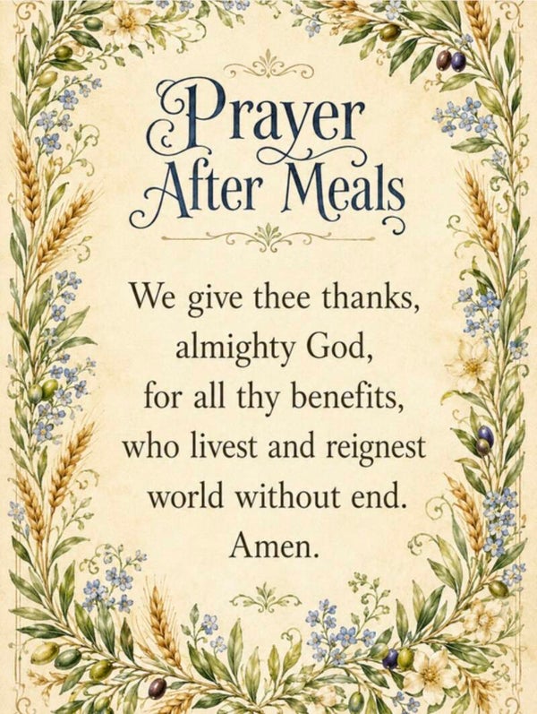 Prayer After Meals