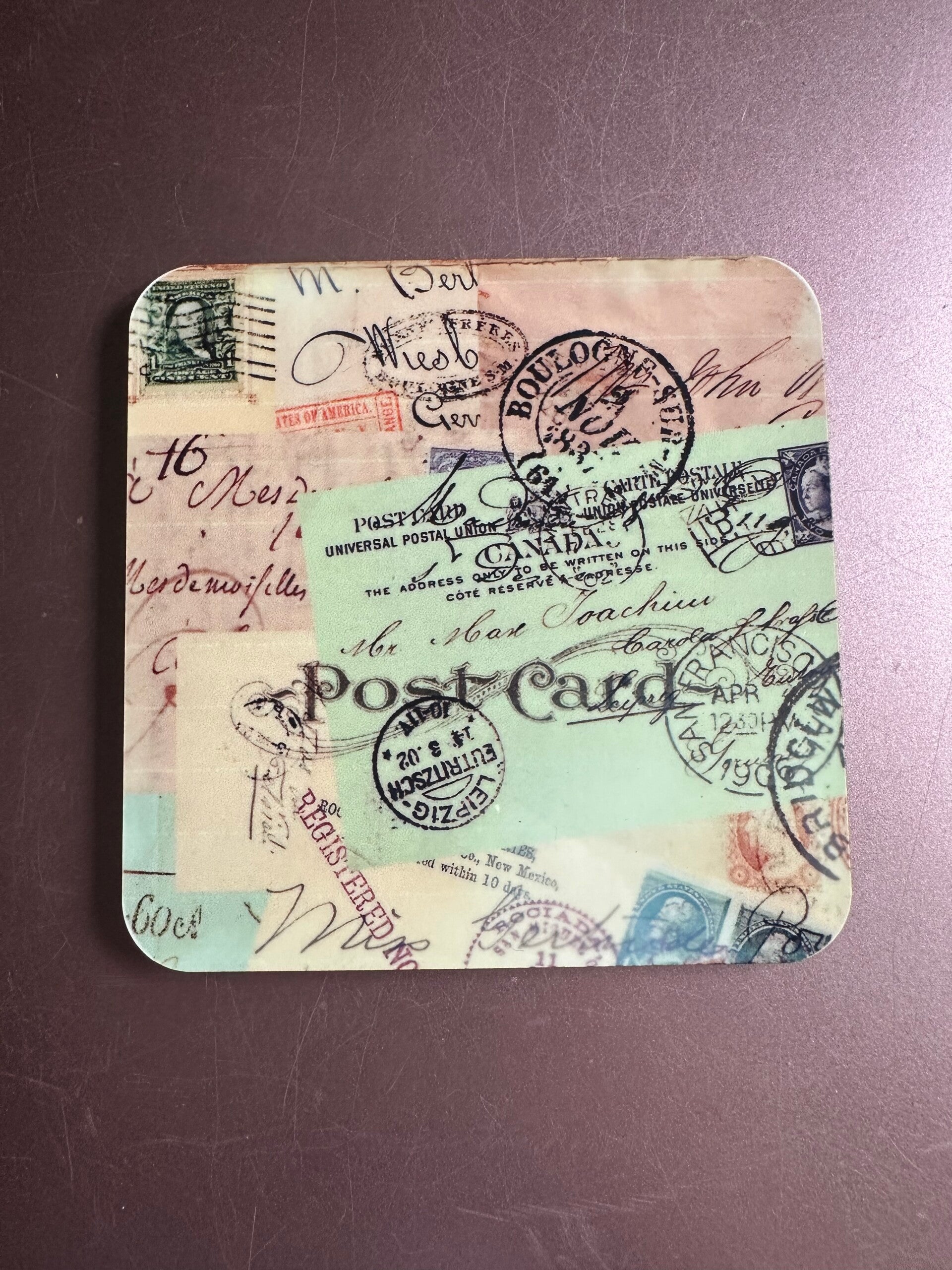 Vintage Travel Coasters Set of 4