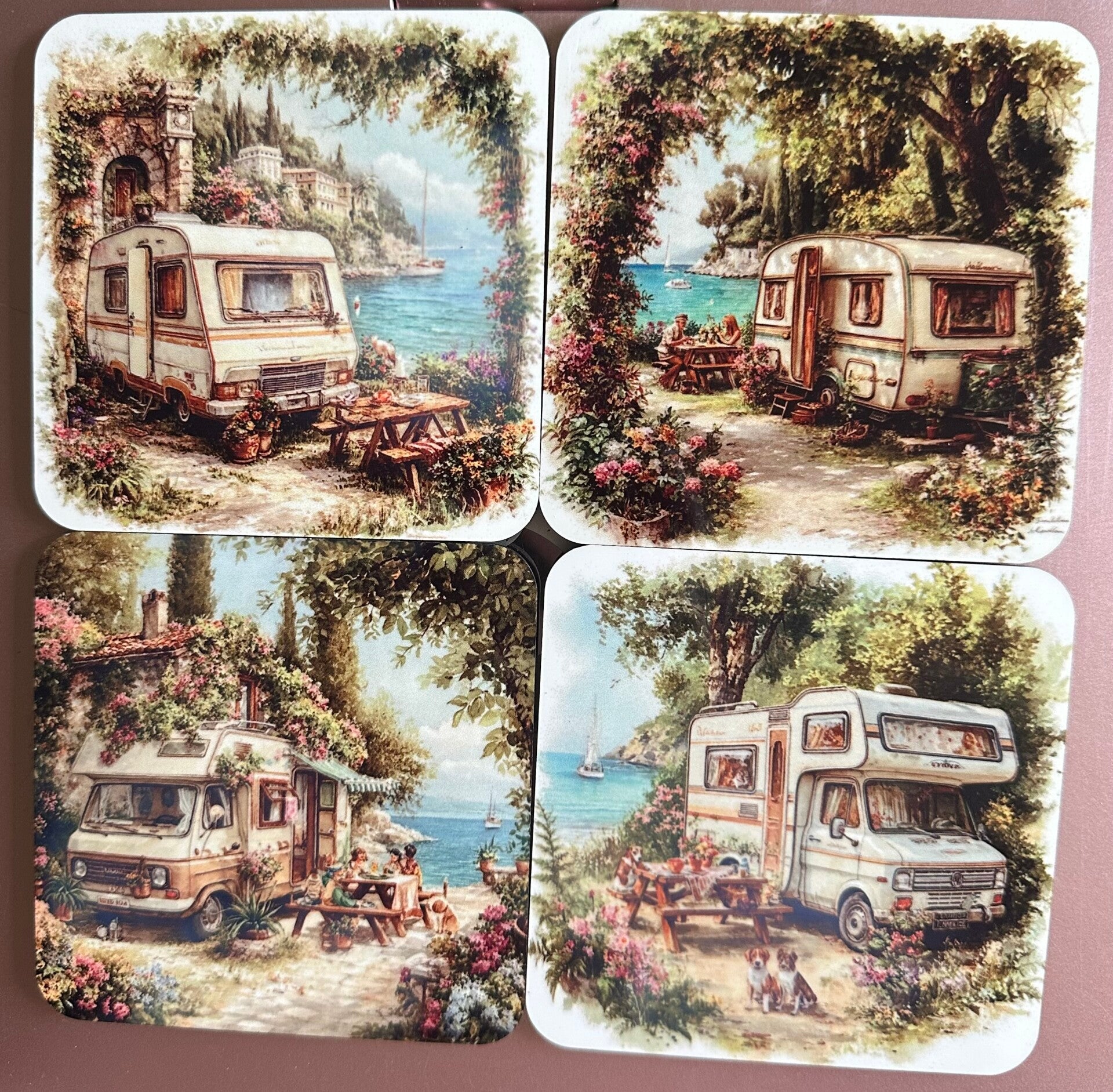 Motorhome Coasters Set of 4