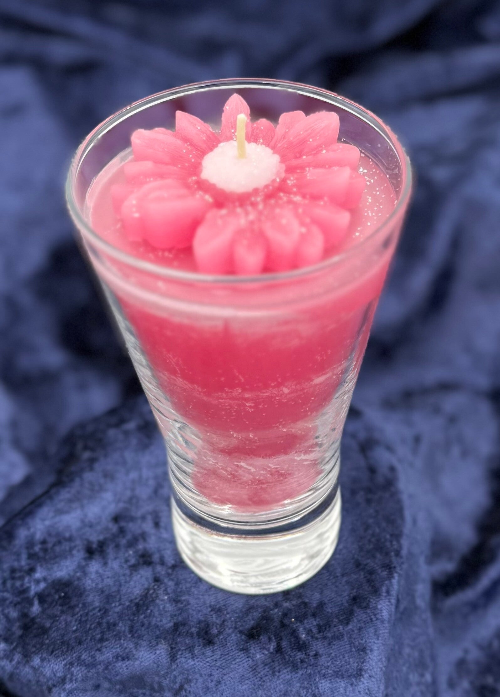 Kerze im Glas mit Margritli