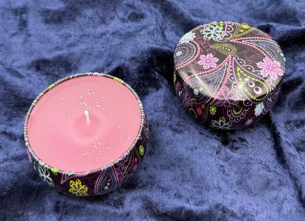 Kerze in Dose mit Rosen Duft