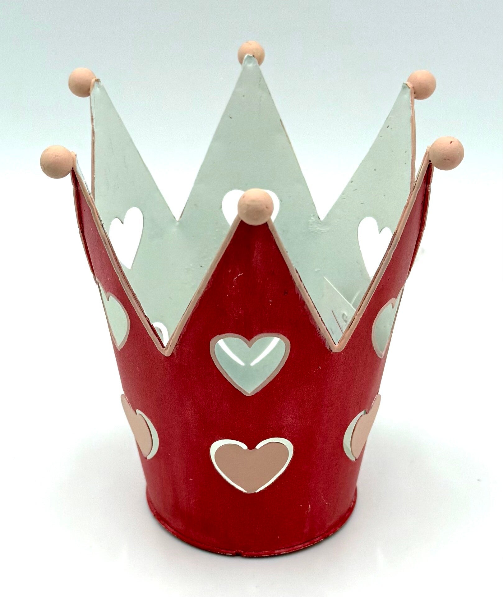 Krone mit Herz rot klein
