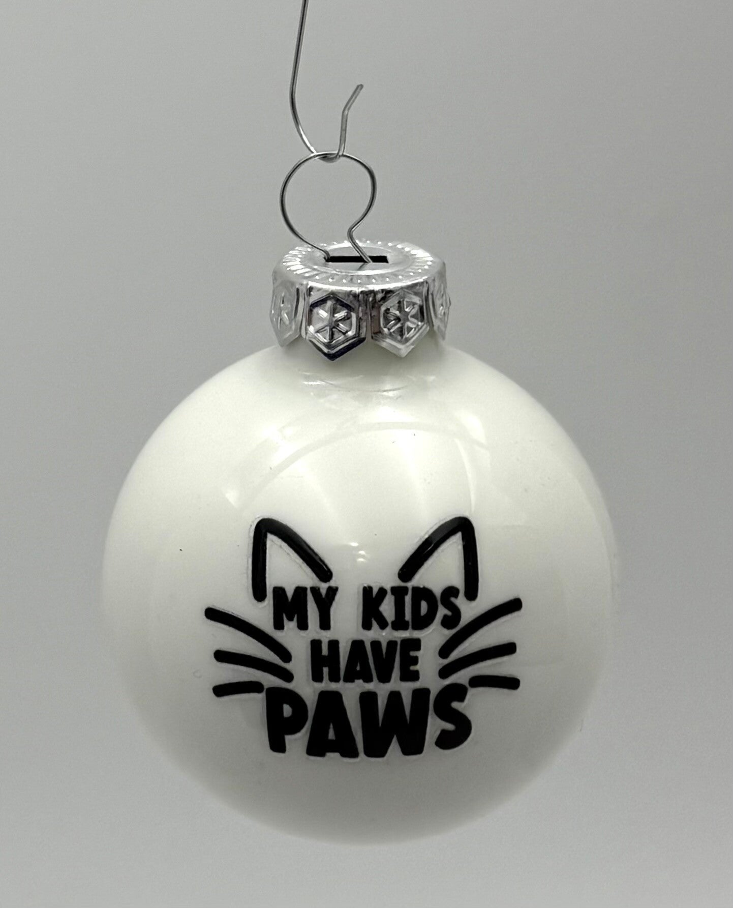Kugel aus Glas "My Kids Have PAWS"