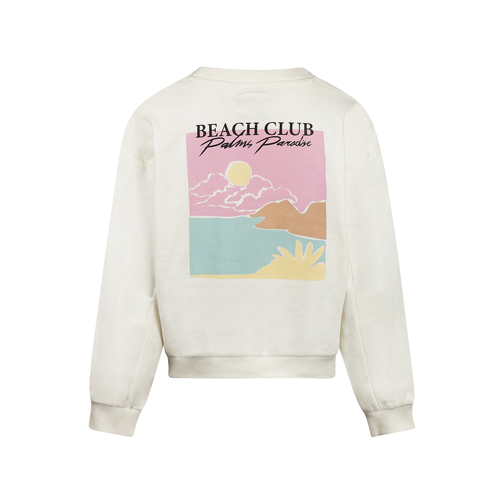 Sweater Beach Club opdruk achterzijde