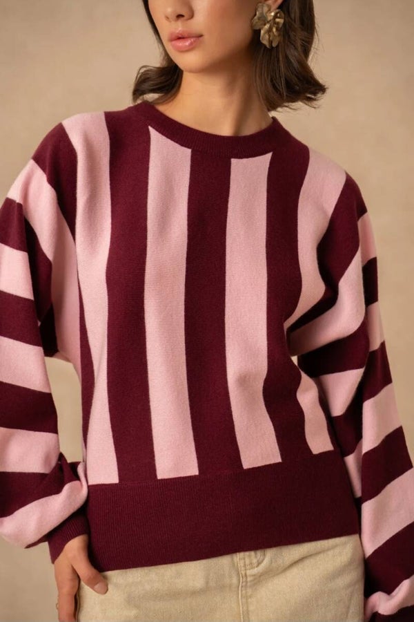 Pull Burgundy/Rose