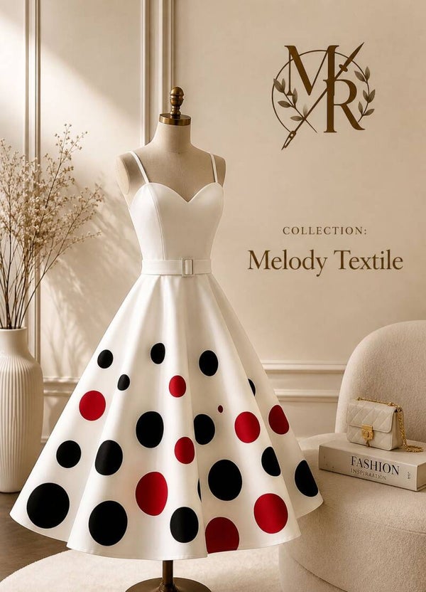 Robe Élégance Rouge – Collection Mélodie Textil