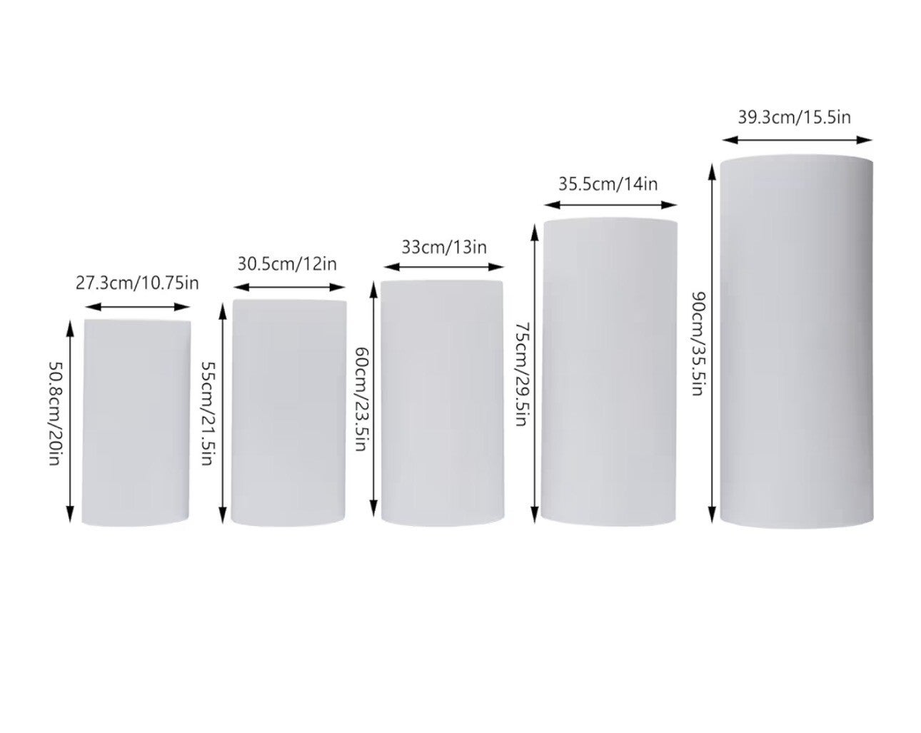 Round Cake Stands - White (single)
