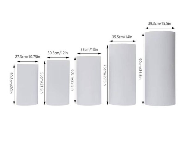 Round Cake Stands - White (set of 3)