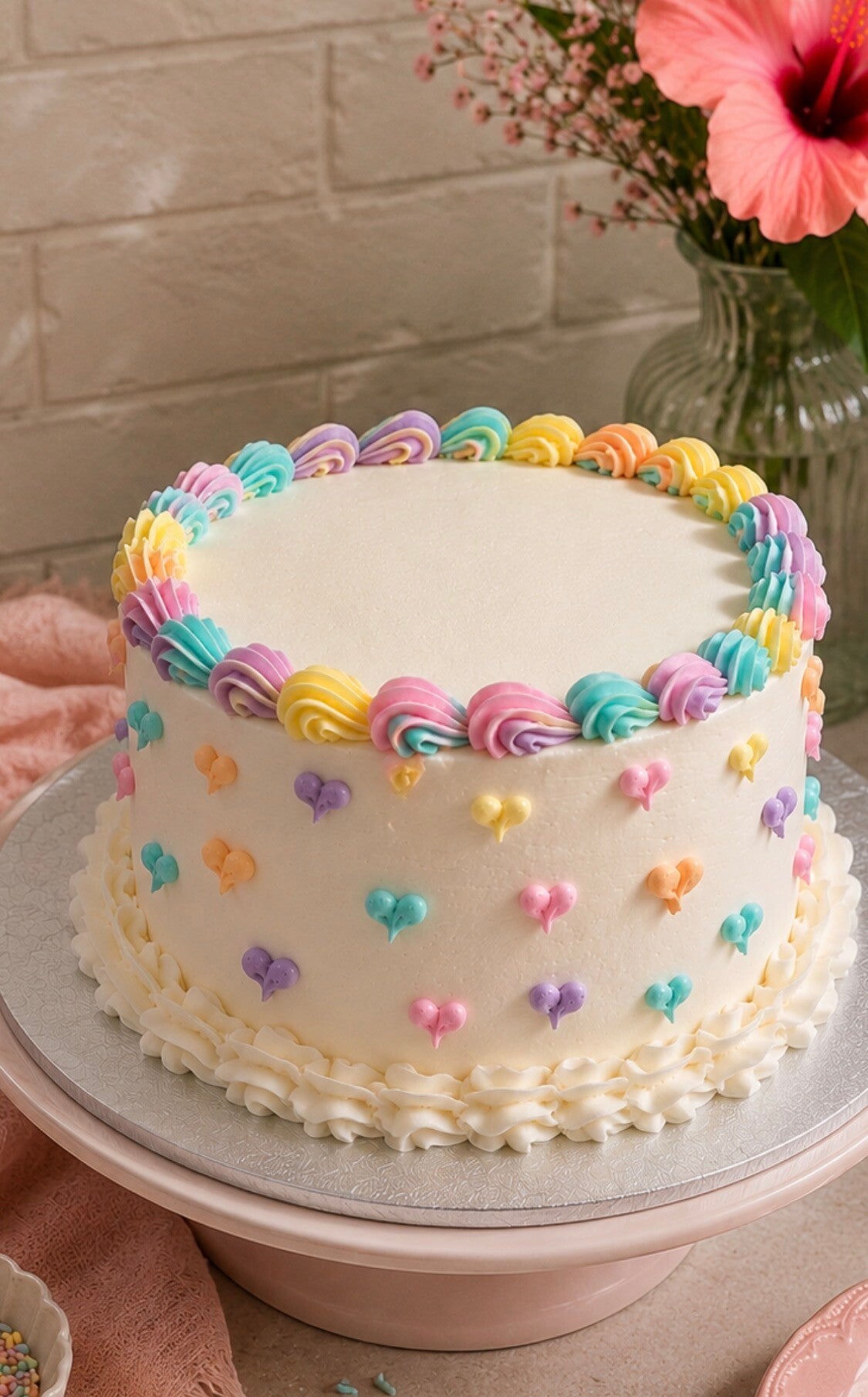Swiss meringue buttercream cake