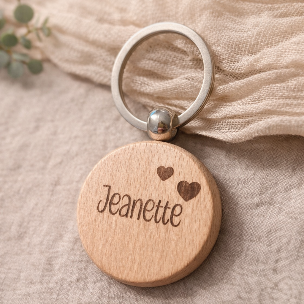 Schlüsselanhänger Holz, personalisierbar